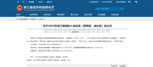 喜訊！好色视频下载链接入選2025年“領軍型”浙江數商名單